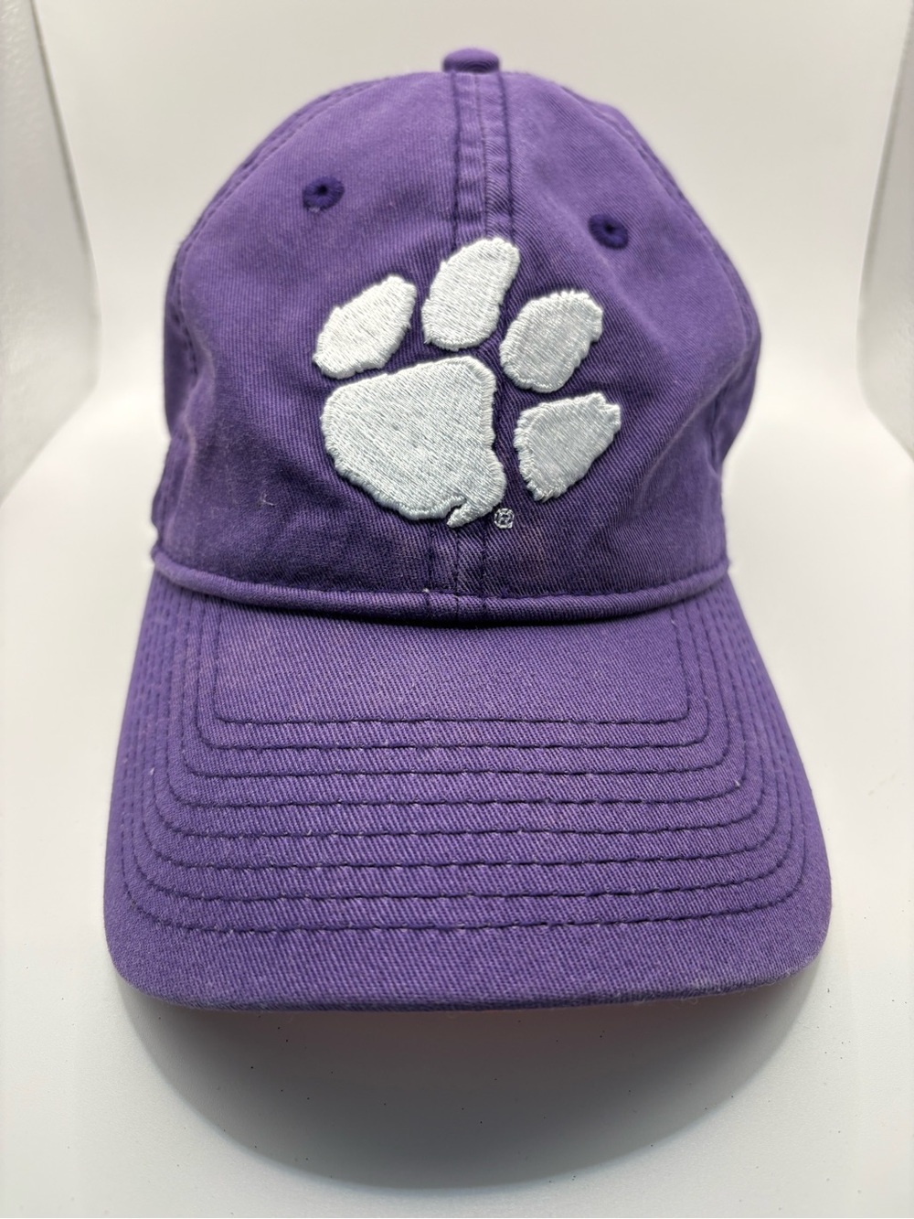 Clemson Tigers The Game Purple Paw Logo Adjustable Strapback Hat